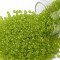 TOHO Round Seed Beads, Japanese Seed Beads, (4F) Transparent Frost Lime Green, 11/0, 2.2mm, Hole: 0.8mm, about 1110pcs/10g