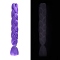 Luminous High Temperature Fiber Long Braids Wig Hair, Glow in the Dark Wig Braids, Blue Violet, 600mm