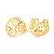 Rack Plating Brass Flower Bead Caps, 3-Petal, Long-Lasting Plated, Real 18K Gold Plated, 11.6x9mm, Hole: 1mm