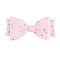 Cloth Alligator Hair Clips, Bowknot, Pink, 45x100mm