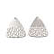 Non-Tarnish 304 Stainless Steel Pendants, Triangle Charm, Stainless Steel Color, 25.5x13x1mm, Hole: 1.6mm