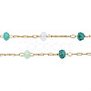 Glass Faceted Round Beaded Chains CHS-N003-07-4