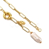 Natural Baroque Pearl Keshi Pearl Lariat Necklaces NJEW-JN03042-13