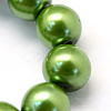 Baking Painted Pearlized Glass Pearl Round Bead Strands HY-Q330-8mm-13-3