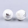 Autumn Theme Electroplate Glass Beads EGLA-S178-10G-2