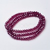 Electroplate Glass Beads Strands EGLA-F124-PL-B01-2