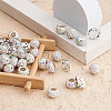 Cheriswelry 100Pcs 4 Styles Pave Disco Ball Beads RB-CW0001-01-3