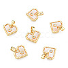 Natural Freshwater Shell Charms KK-N233-414-2