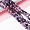 Natural Lepidolite/Purple Mica Stone Beads Strands G-B022-03-4