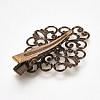 Hair Accessories Iron Alligator Hair Clip Findings X-MAK-WH0002-02AB-2