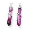Natural Agate Big Pointed Pendants G-F696-B10-2