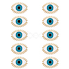 HOBBIESAY 10Pcs Evil Eye Enamel Pins JEWB-HY0001-28-1
