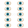 HOBBIESAY 10Pcs Evil Eye Enamel Pins JEWB-HY0001-28-1