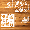 PET Hollow Out Drawing Painting Stencils DIY-WH0391-0547-2