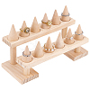 2-Tier 12-Slot Wood Finger Ring Display Risers RDIS-WH0011-19-1