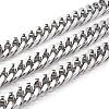 304 Stainless Steel Cuban Link Chains CHS-E018-13P-C-2