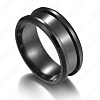201 Stainless Steel Grooved Finger Ring Settings STAS-TAC0001-10F-B-1