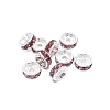 Rondelle Brass Rhinestone Spacer Beads FS-WG29681-39-1
