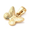 304 Stainless Steel Butterfly Charms STAS-L272-007G-2