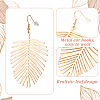 ANATTASOUL 3 Pairs 3 Style Alloy Leaf Long Dangle Earrings for Women EJEW-AN0001-73-3