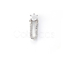 Brass Micro Pave Clear Cubic Zirconia Cabochons MRMJ-T015-43P-01-1