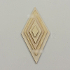 Unfinished Wood Rhombus Shape Discs Slices WOCR-PW0001-005B-5