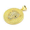 Brass Micro Pave Cubic Zirconia Pendants KK-K354-11A-G-2