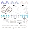 SUNNYCLUE 131 Pieces Mermaid Tail Cellulose Acetate(Resin) Pendants DIY-SC0016-44-2