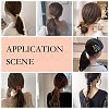 Alloy Ponytail Cuff Rubber Elastic Hair Ties OHAR-P018-C01-6