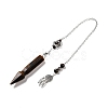 Natural Tiger Eye Pointed Dowsing Pendulums G-I322-01P-10-2