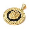 Brass Micro Pave Clear Cubic Zirconia with Enamel Pendants KK-R162-073B-G-2