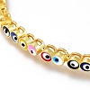 Evil Eye Brass Enamel Slider Bracelets BJEW-H531-01B-G-2