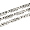 304 Stainless Steel Figaro Chains STAS-B041-12P-1