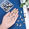 CHGCRAFT 36Pcs 6 Style Baking Painted Alloy Pendants FIND-CA0003-50-3