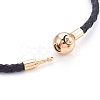 Braided Braided Leather Cord Bracelet Making MAK-E665-03A-3