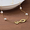 925 Sterling Silver with Natural Pearl Beads Necklaces NJEW-Z030-04G-4