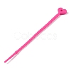 Heart Shape Silicone Cable Zip Ties AJEW-C034-02I-1