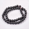 Non-Magnetic Synthetic Hematite Beads Strands G-H1624-8mm-1-2
