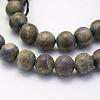 Electroplate Natural Druzy Agate Beads Strands G-G708-6mm-08-3
