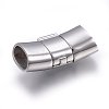 304 Stainless Steel Fold Over Clasps STAS-E440-87A-P-2