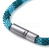 Glass Crochet Beaded Necklace NJEW-Z029-04G-2