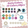 GOMAKERER 40 Sets 10 Colors Plastic Doll Craft Eyes DIY-GO0001-72-2