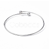 Tarnish Resistant Adjustable 304 Stainless Steel Wire Cuff Bangle Making MAK-F286-02P-3