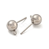 Non-Tarnish 304 Stainless Steel Stud Earring Findings STAS-O004-10E-P-2