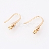 Brass Earring Hooks X-KK-T029-107G-2