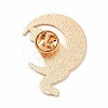 Moon with Cat Enamel Pin JEWB-B005-04A-2