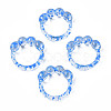 Spotted Chunky Transparent Acrylic Finger Ring RJEW-S045-132-2