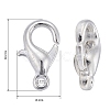 Silver Color Plated Zinc Alloy Lobster Claw Clasps X-E103-S-3