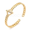 Toggle Clasp Shape Cubic Zirconia Cuff Bangle BJEW-I298-19G-3