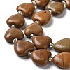 Natural Wood Lace Stone Beads Strands G-E614-A09-01-3